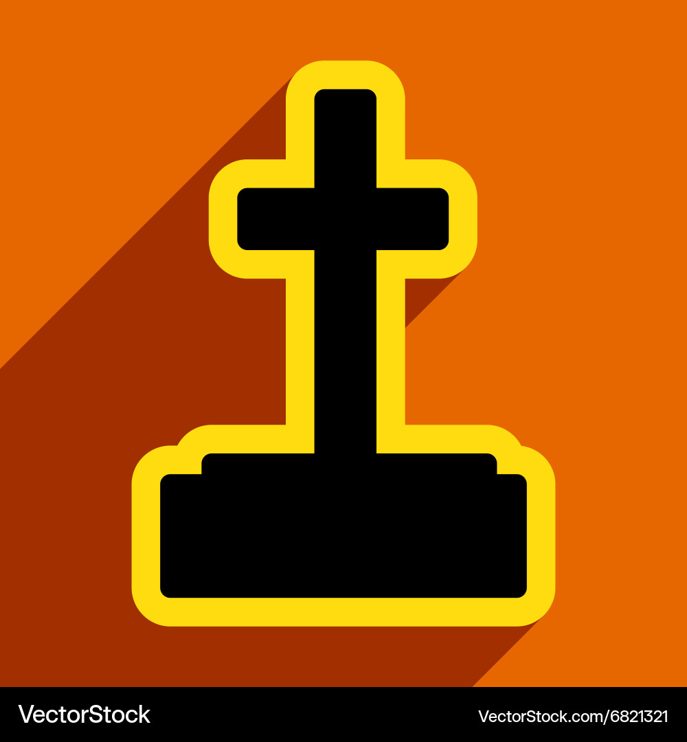 Flat with shadow icon and mobile application Vector Image