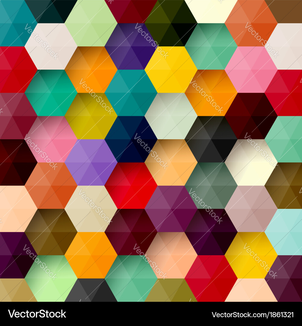 Hexagonal Abstract Pattern vector image