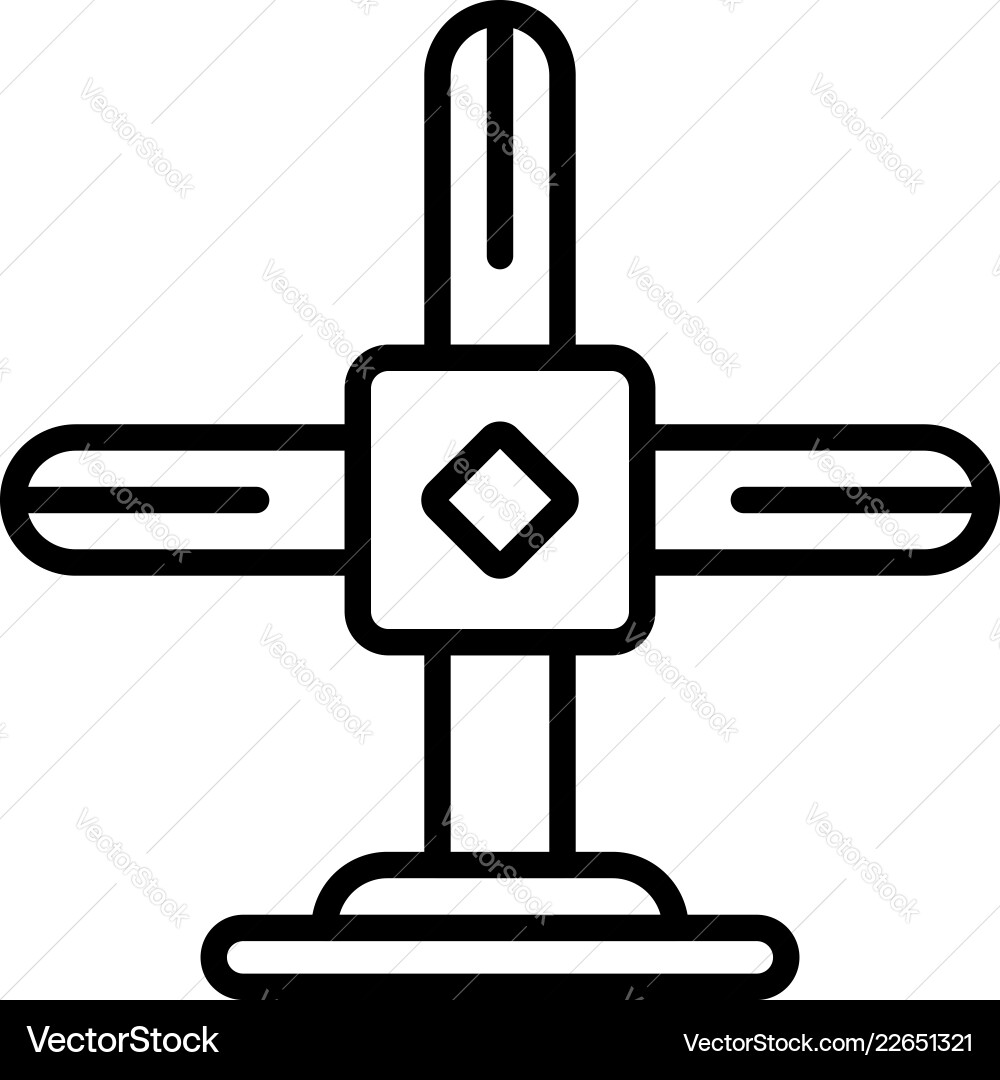 Scaffolding cross icon outline style Vector Image
