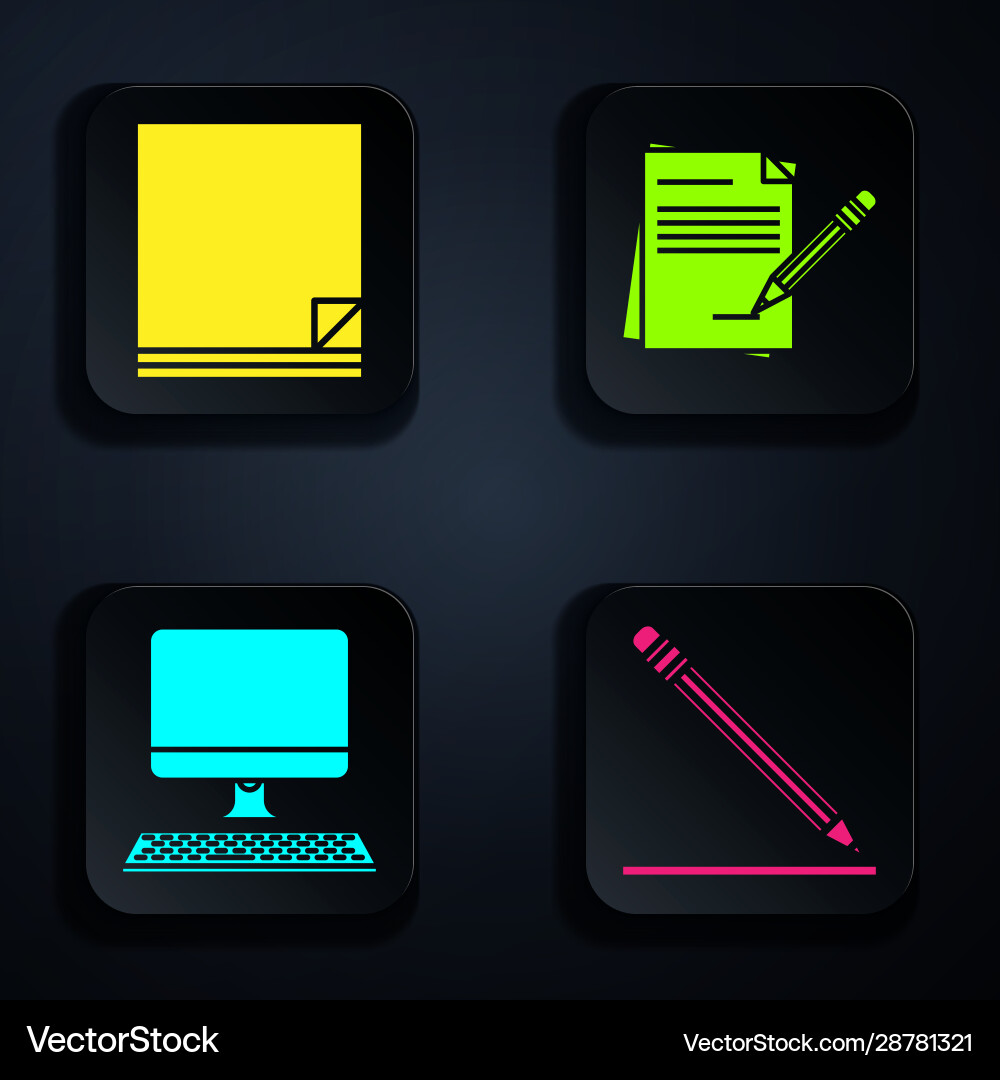 Set pencil with eraser and line file document Vector Image