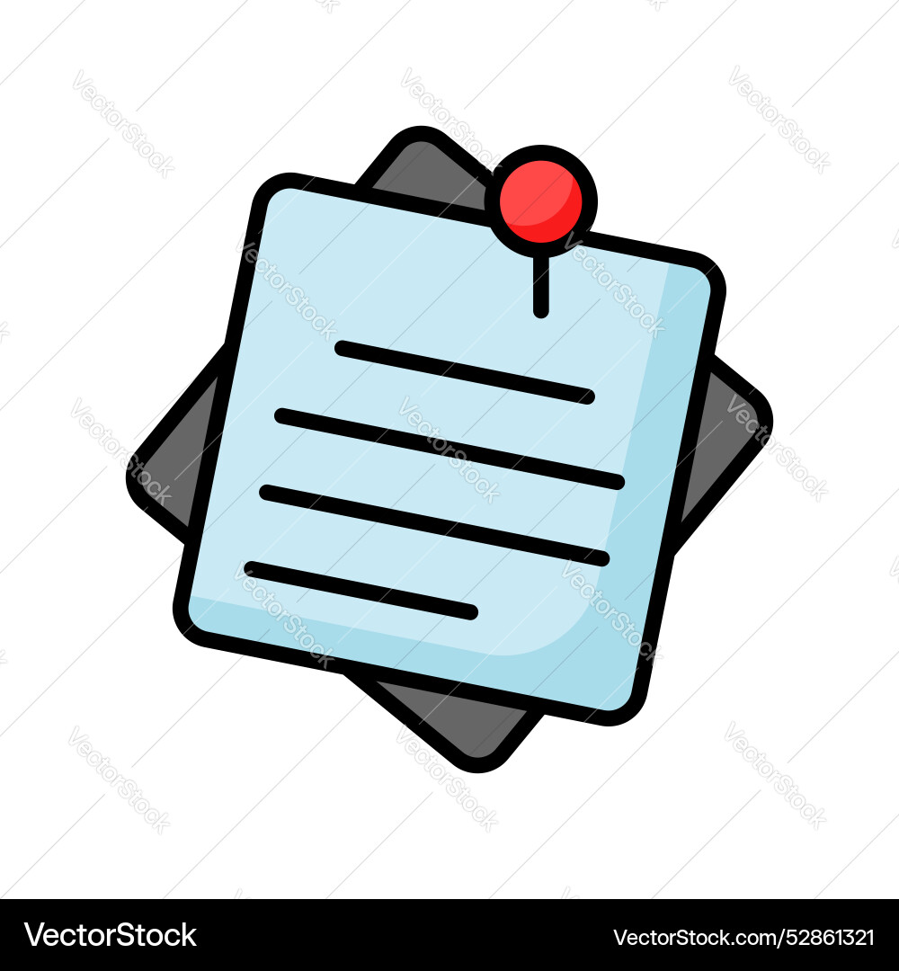 Sticky notes design in modern style ready to use vector image
