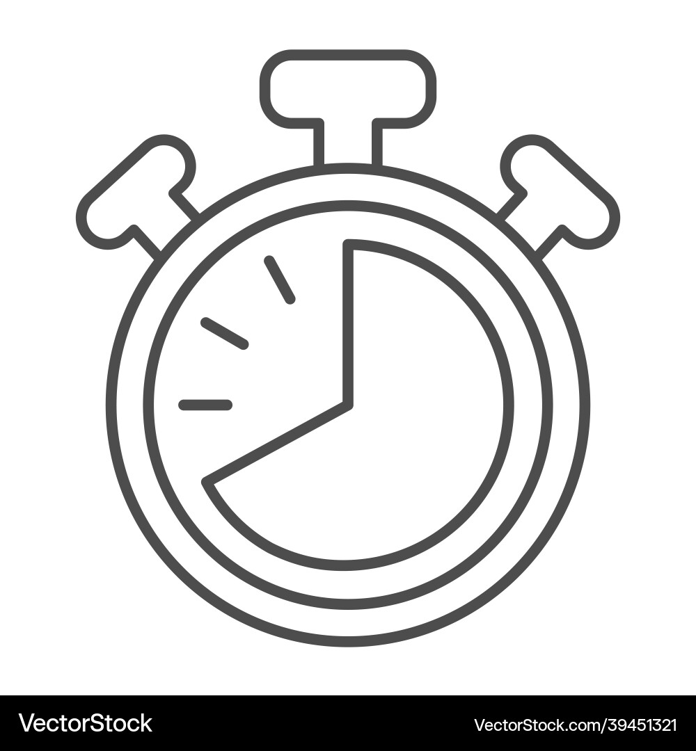 Stopwatch with buttons 40 seconds timer vector image