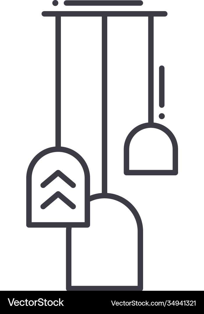 Styled lamp icon linear isolated Styled lamp icon linear isolated vector image