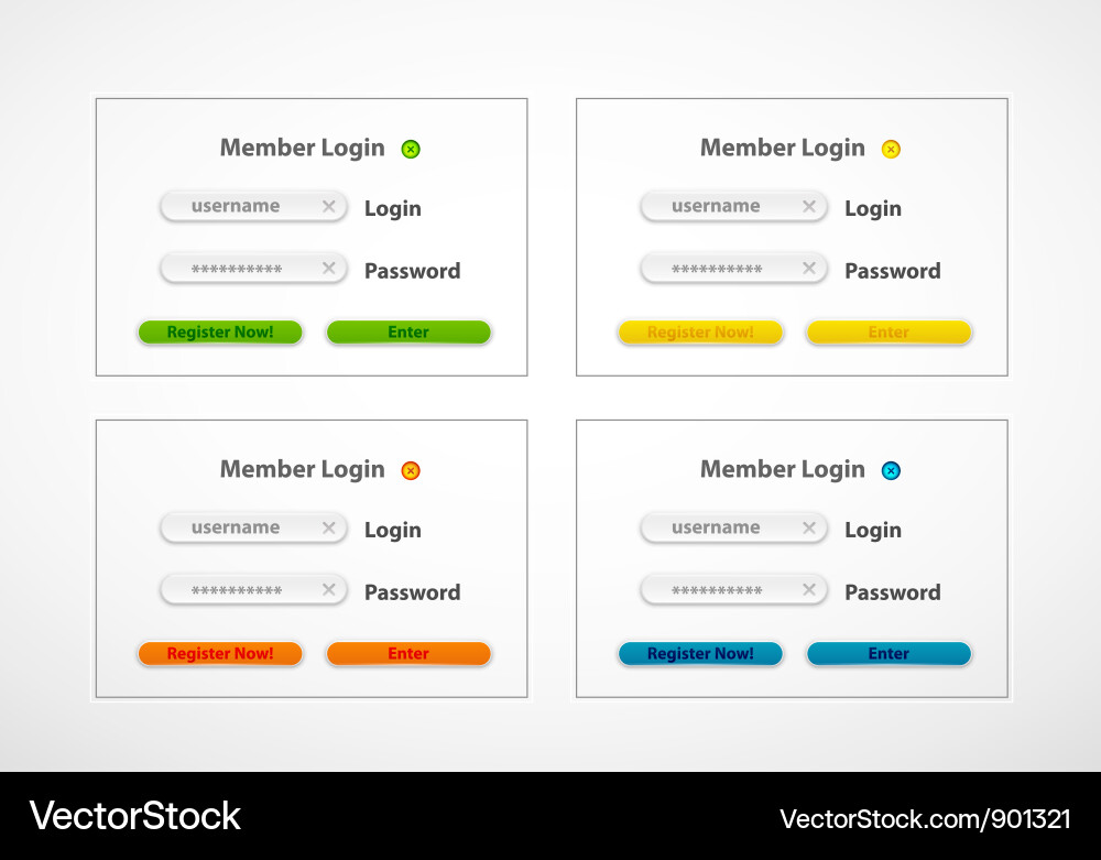 Web login form Vector Image