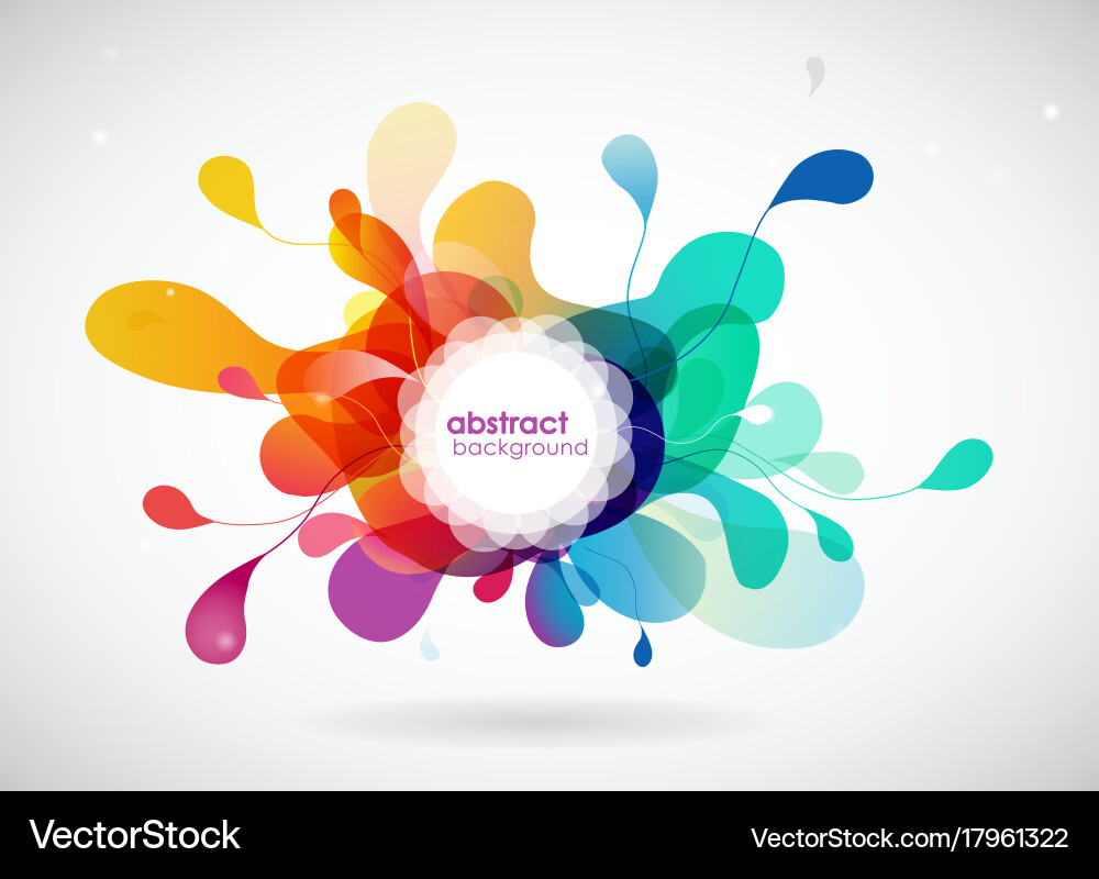 Abstract colored flower background with circles Vector Image