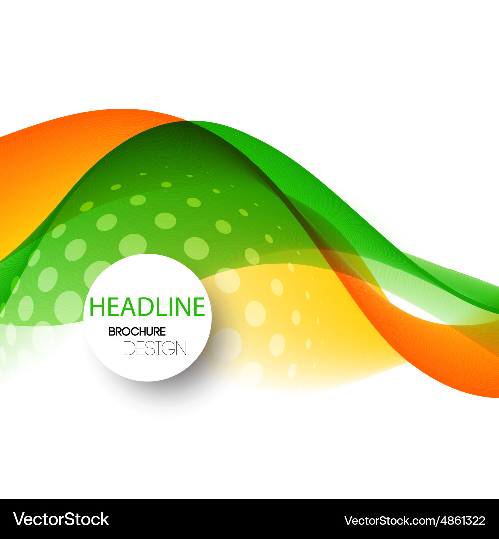 Abstract curved lines background template vector image