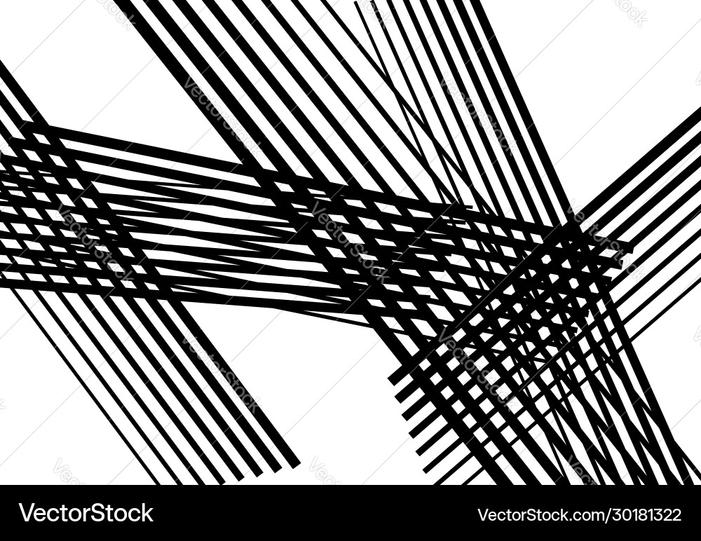 Abstract geometric art with random chaotic lines Vector Image