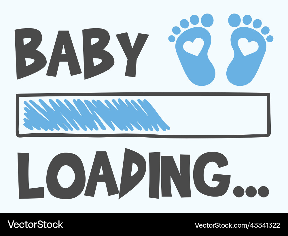 Baby boy loading Royalty Free Vector Image VectorStock
