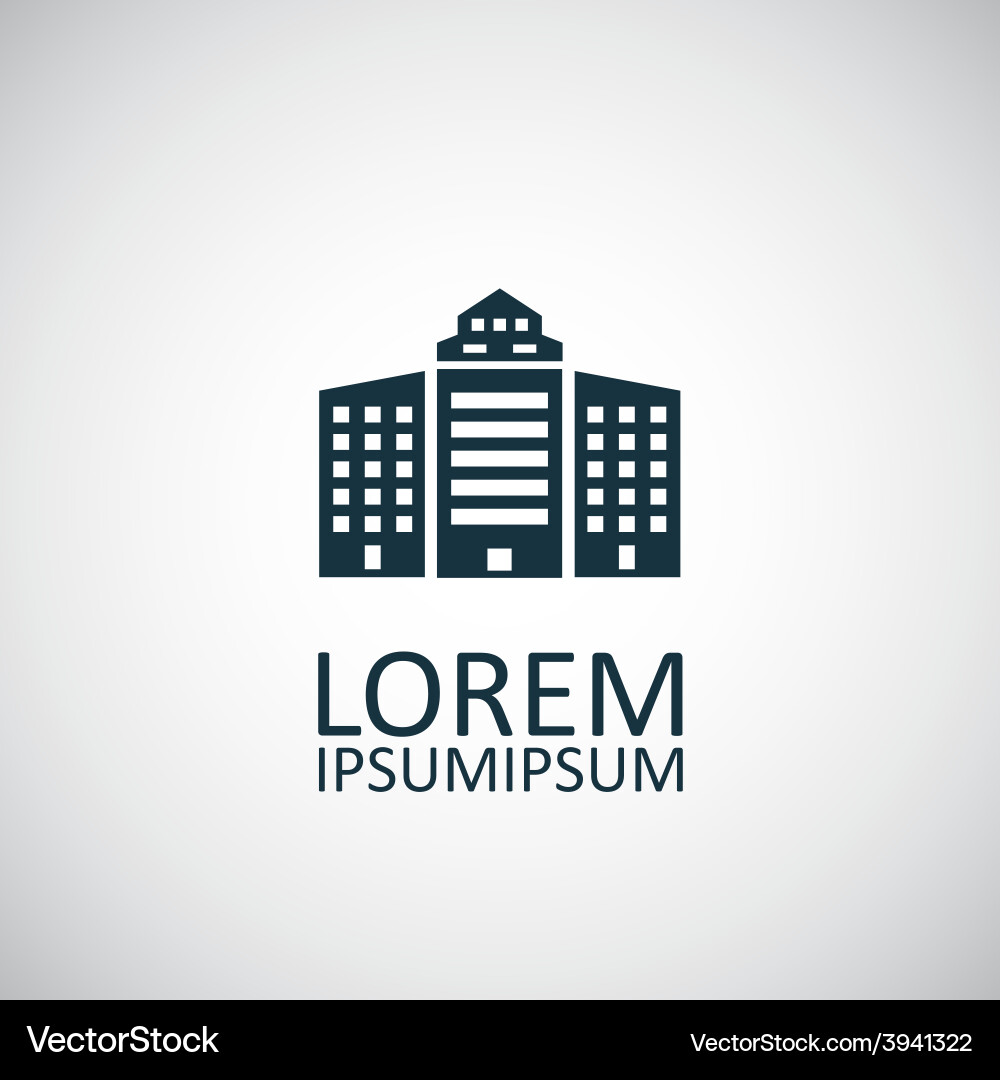Building Icon - Simple Structure vector image