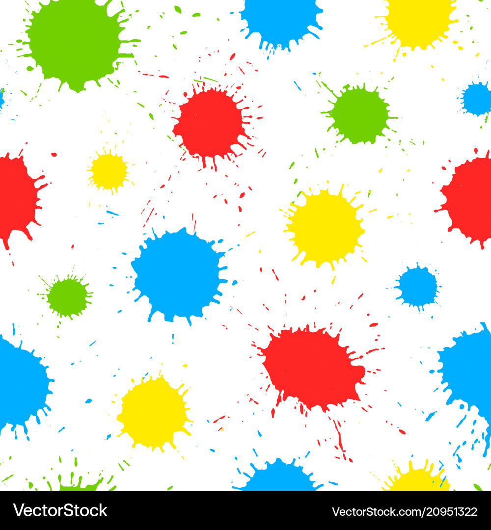 Colorful Paint Splash Pattern vector image