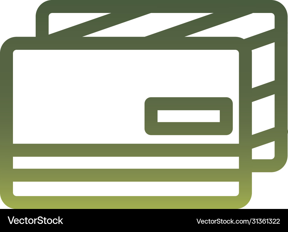 Credit card gradient style icon design vector image