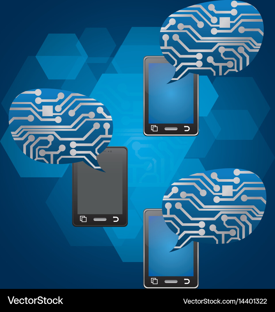 Digital communication technology Vector Image