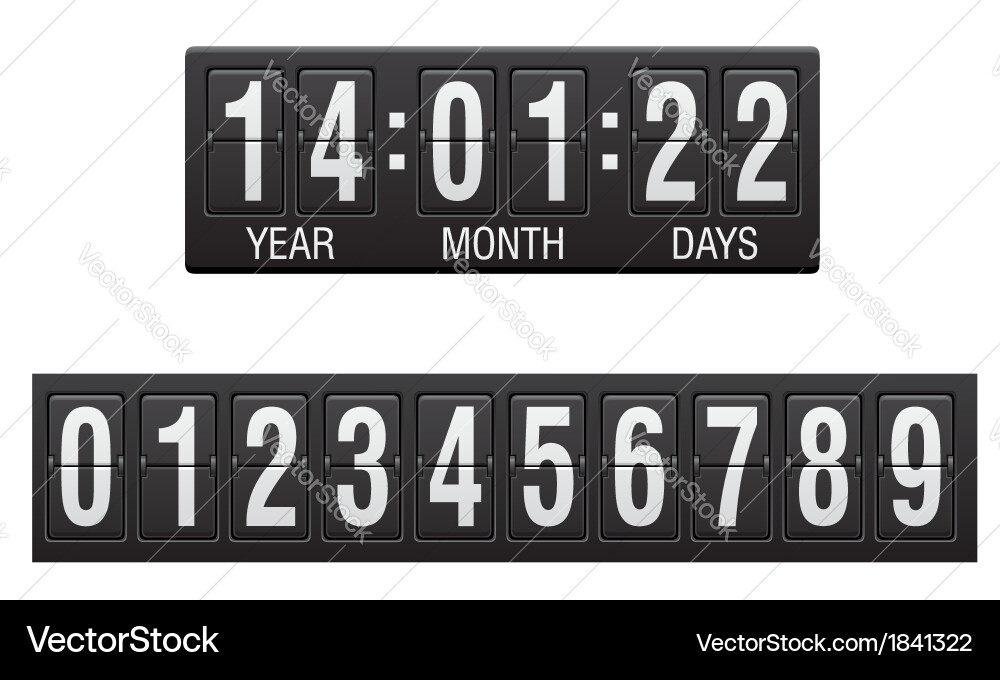 Digital Countdown Timer Display vector image