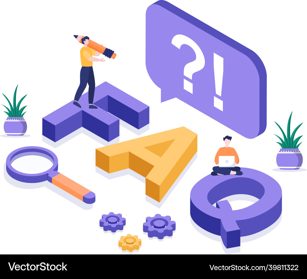 Faq or frequently asked questions for website Faq or frequently asked questions for website vector image