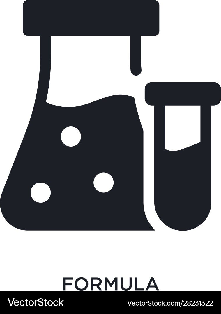 Formula isolated icon simple element from science vector image