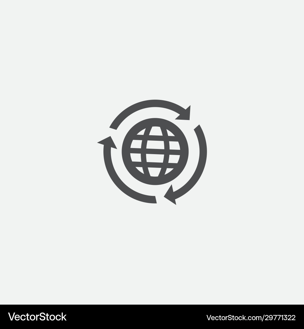 Globe reload icon Vector Image
