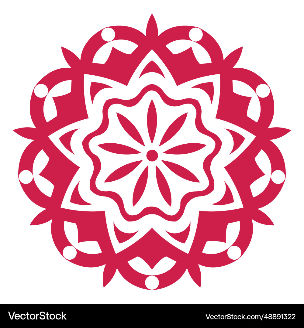 Indian holi festival mandala symbol Indian holi festival mandala symbol vector image