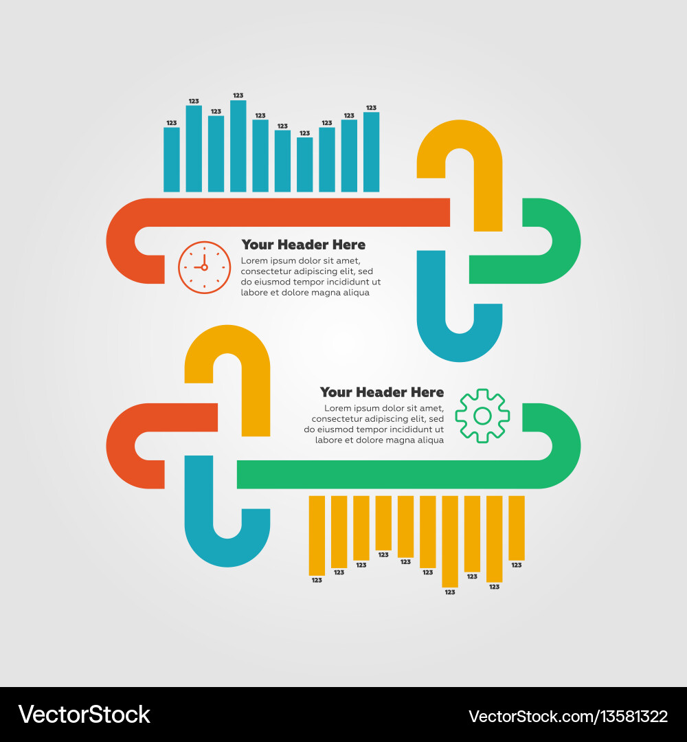 Infographics elements bar chart Royalty Free Vector Image