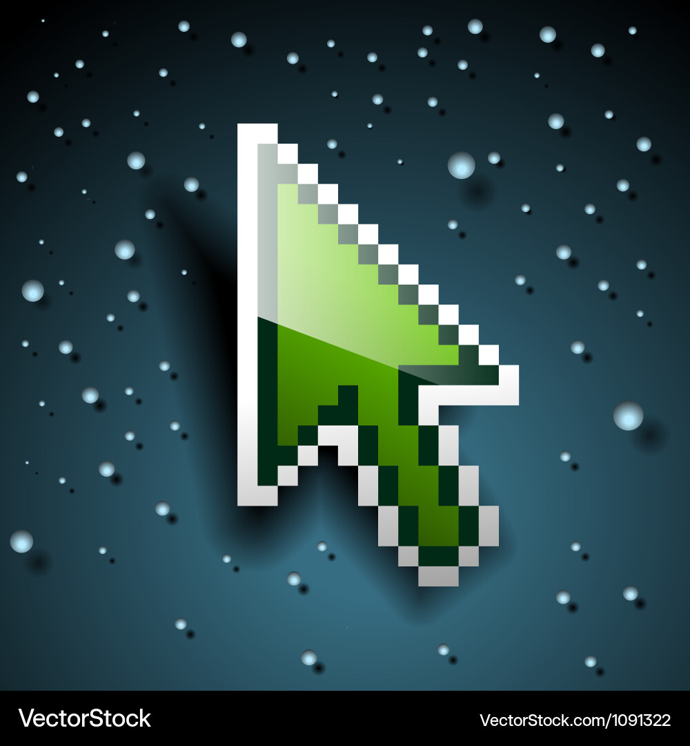 Pixel cursor eps 10 Vector Image