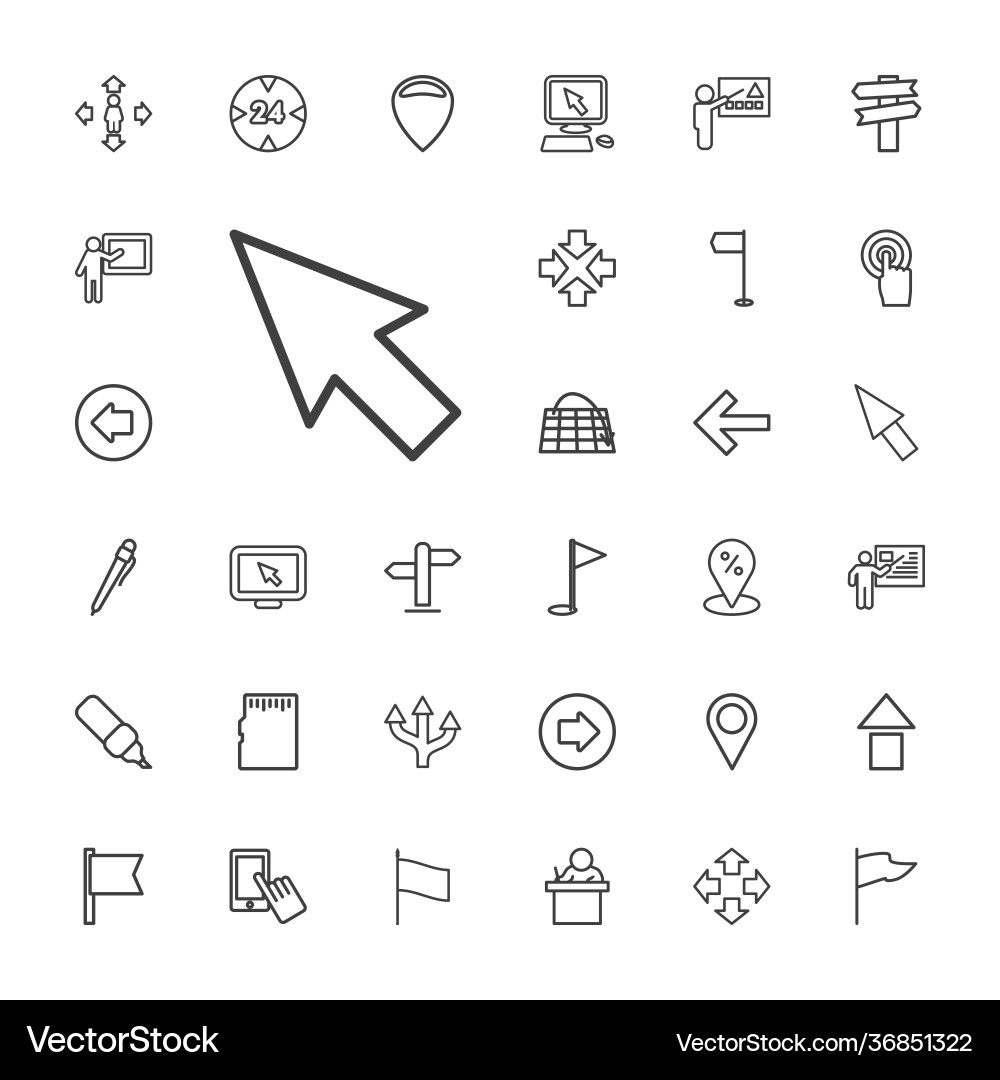 Pointer icons vector image