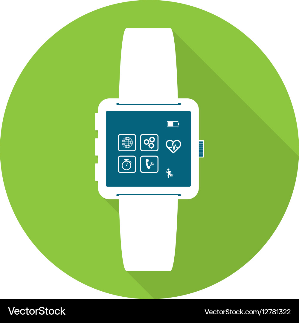 Smartwatch button thumbnail icon image vector image