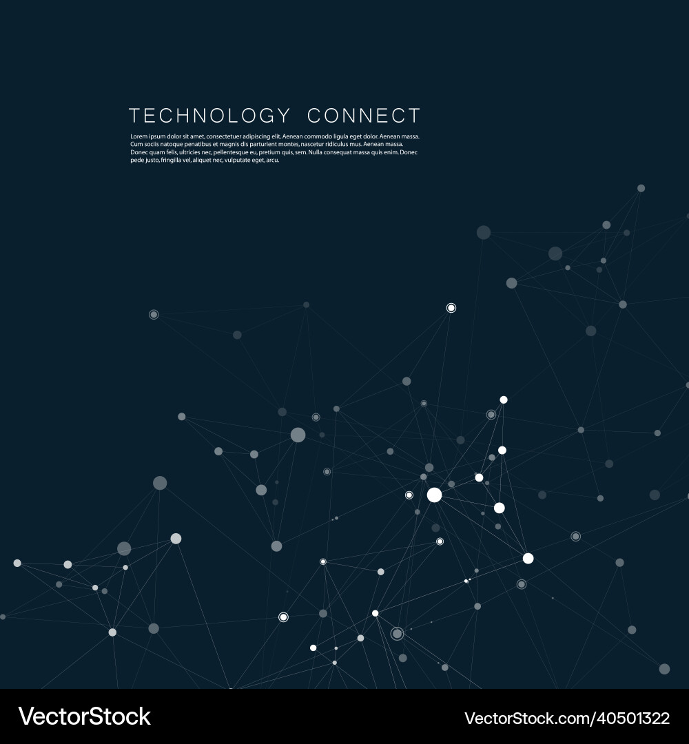 Technology network connect with points and lines Technology network connect with points and lines vector image