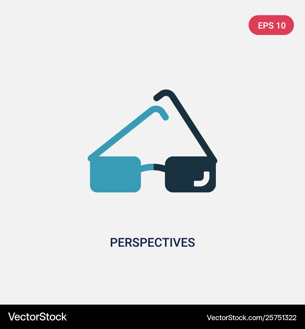 Two color perspectives icon from user interface Two color perspectives icon from user interface vector image