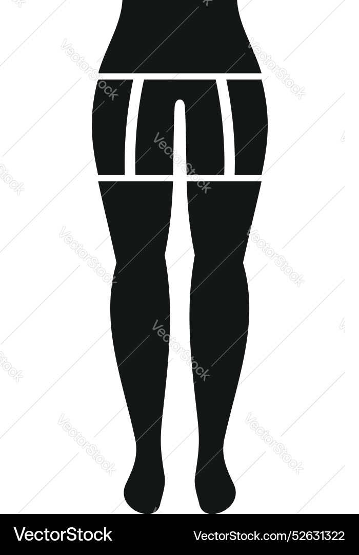 Woman wearing compression stocking for varicose Woman wearing compression stocking for varicose vector image