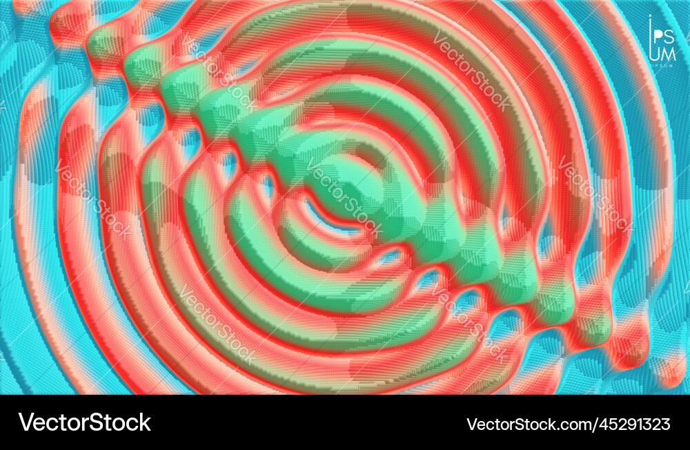 3d wavy background with ripple effect 3d wavy background with ripple effect vector image