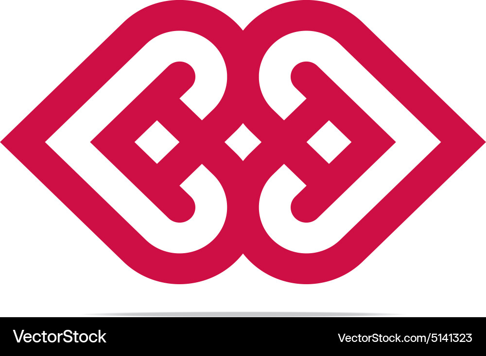 Abstract Heart Loop vector image