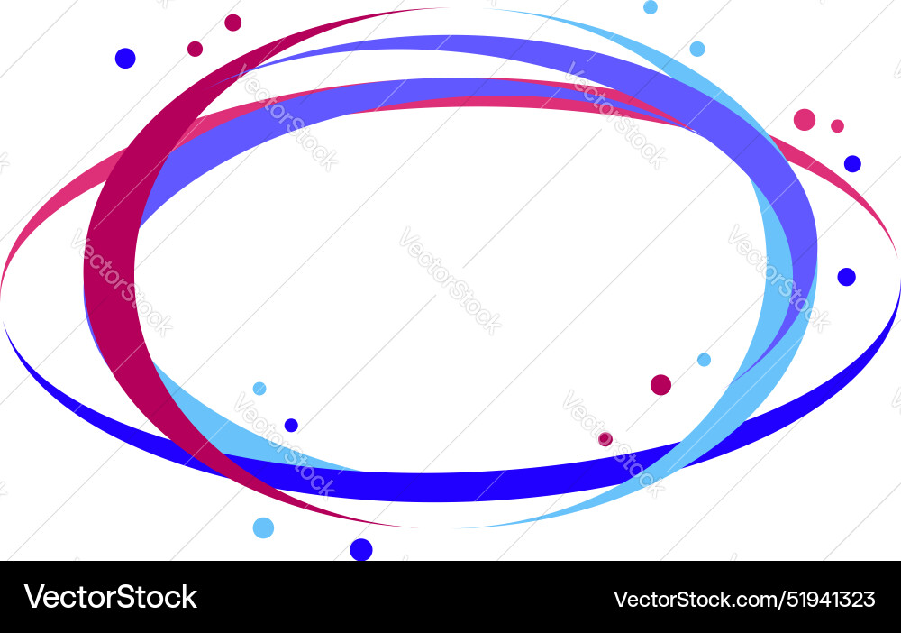 Abstract oval shape with swirling lines and dots Abstract oval shape with swirling lines and dots vector image