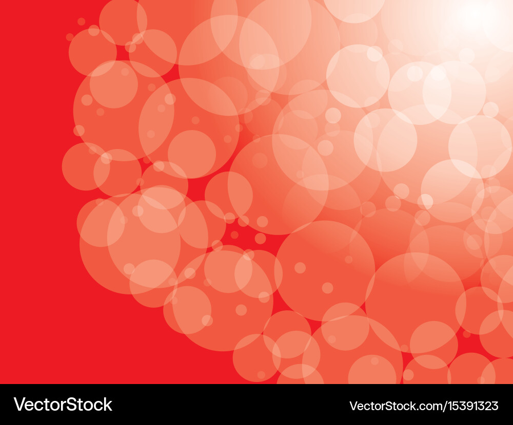Abstract red circular bokeh background Vector Image