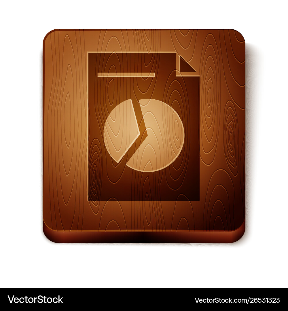 Brown document with graph chart icon isolated Brown document with graph chart icon isolated vector image