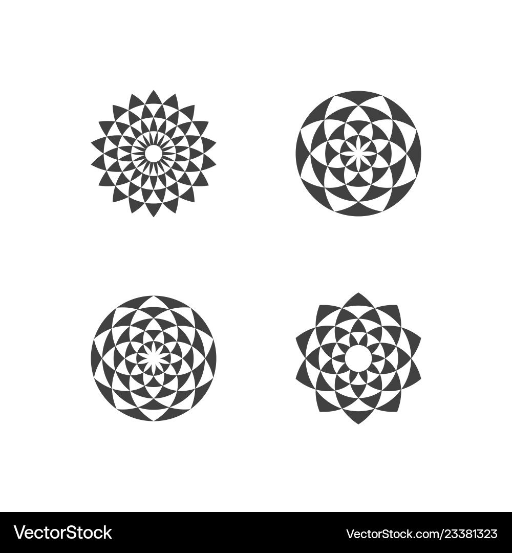 Circular Fractal Patterns vector image