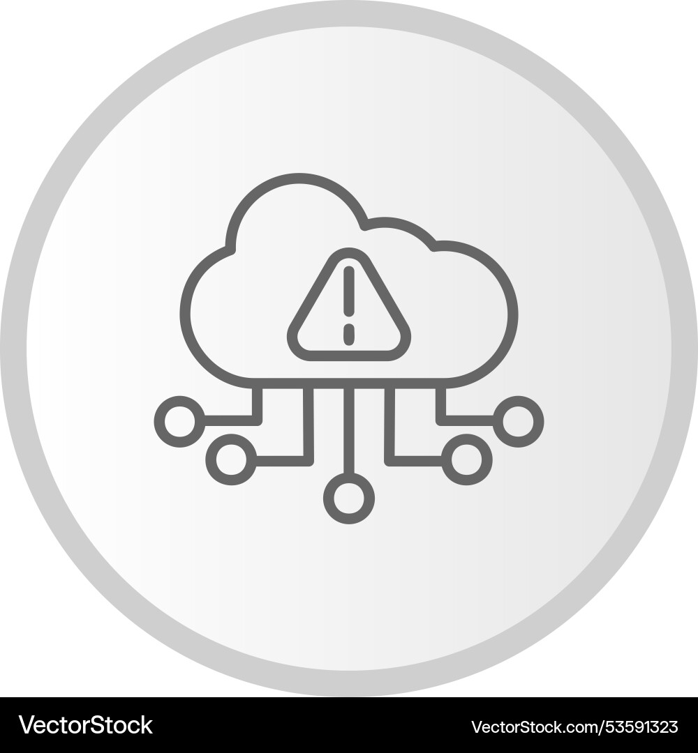 Data network line circle grey icon vector image