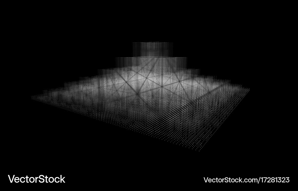 Distributed database large data from white dots vector image