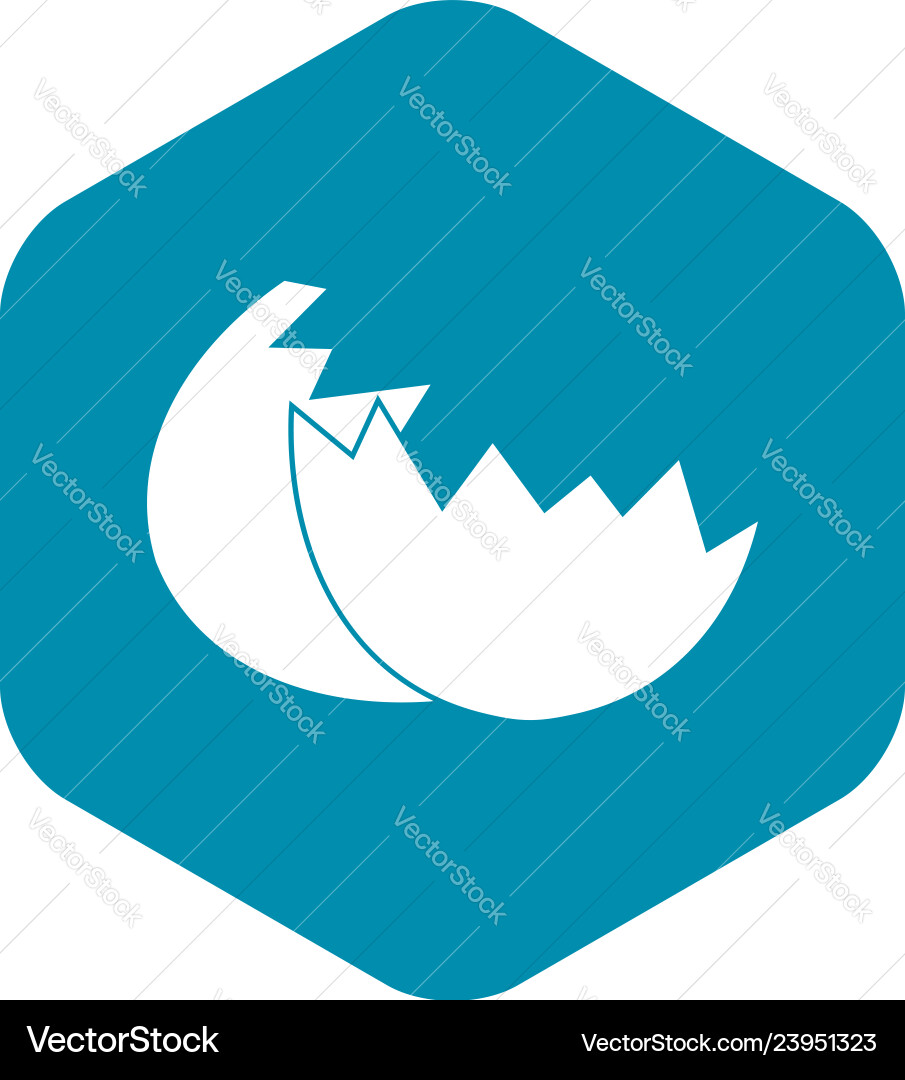 Egg shell icon simple style vector image