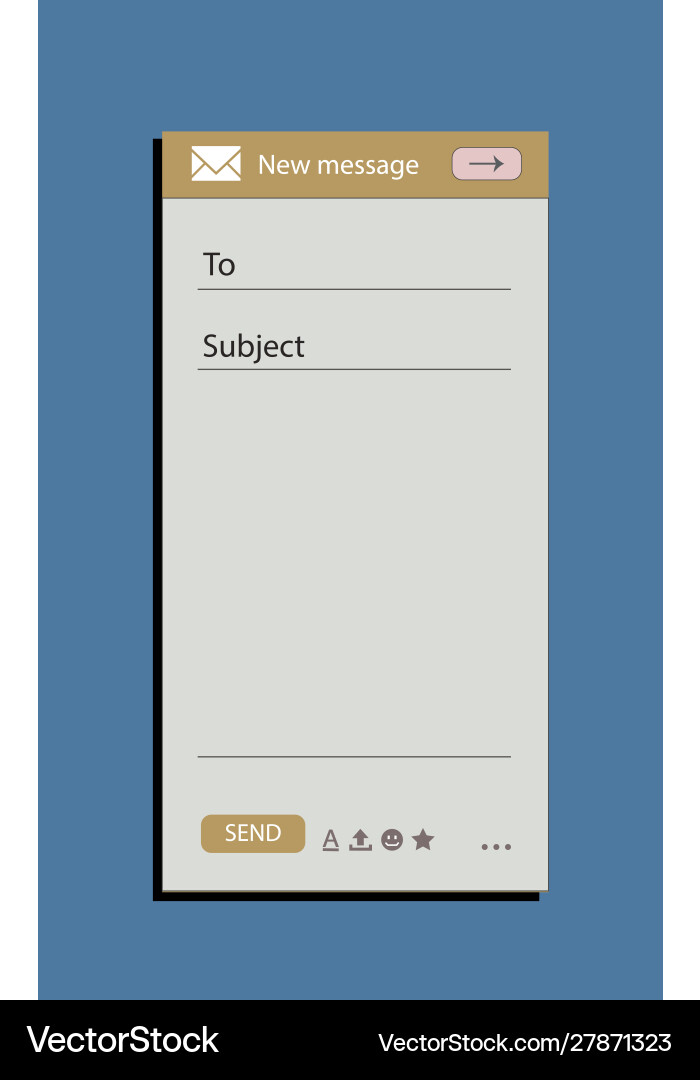 Email interface banner for browser message Vector Image