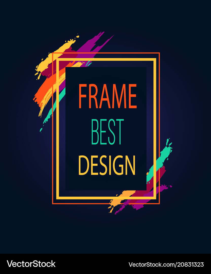 Frame best design rectangular bright border icon Frame best design rectangular bright border icon vector image