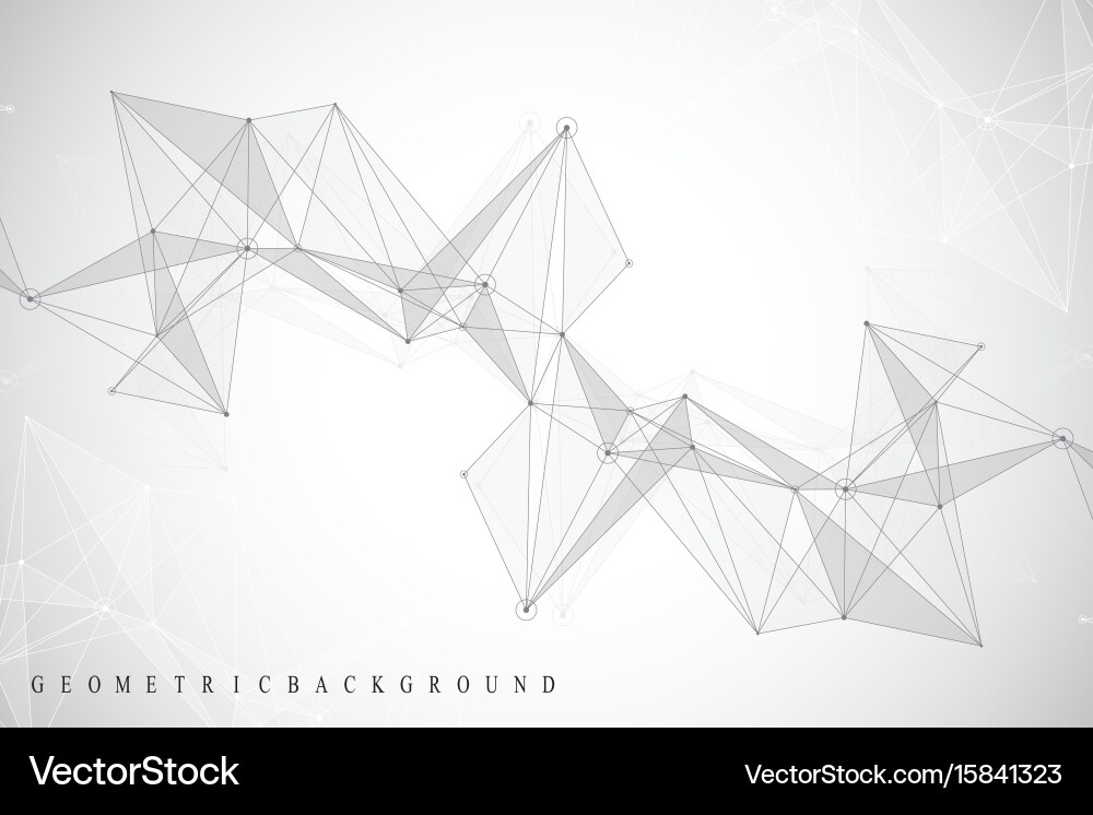 Geometric abstract background with connected line vector image