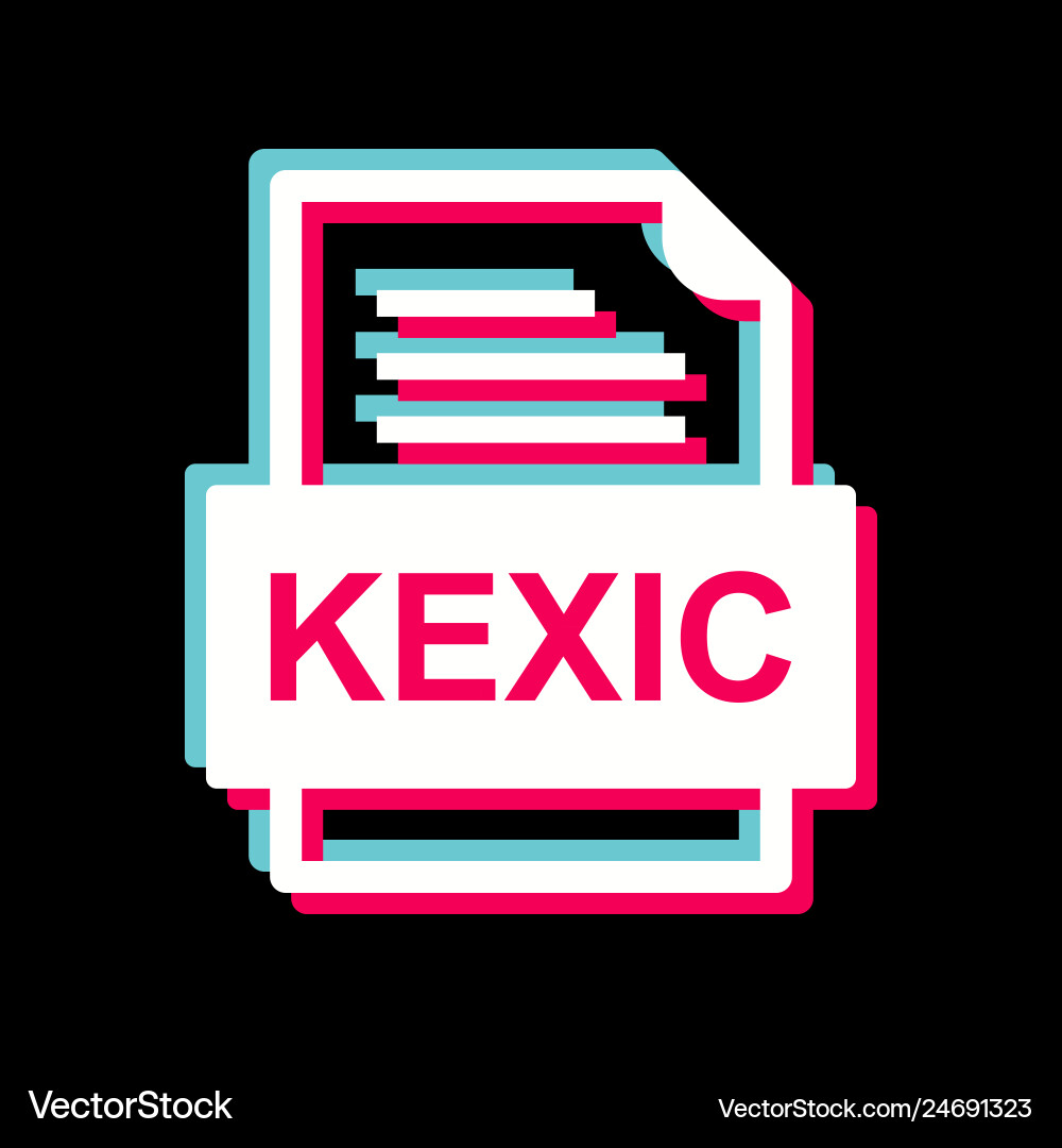 Kexic file document icon vector image
