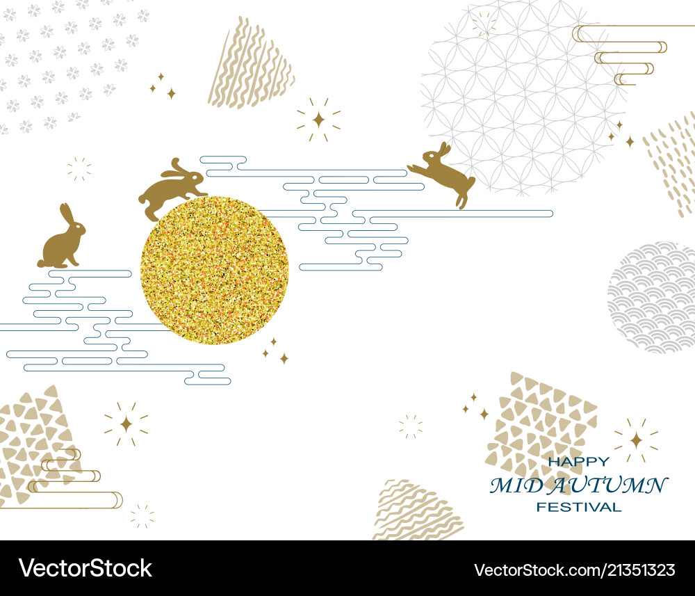 Mid autumn festival chinese Mid autumn festival chinese vector image