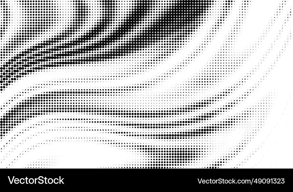 Monochrome gradient halftone dots background Vector Image