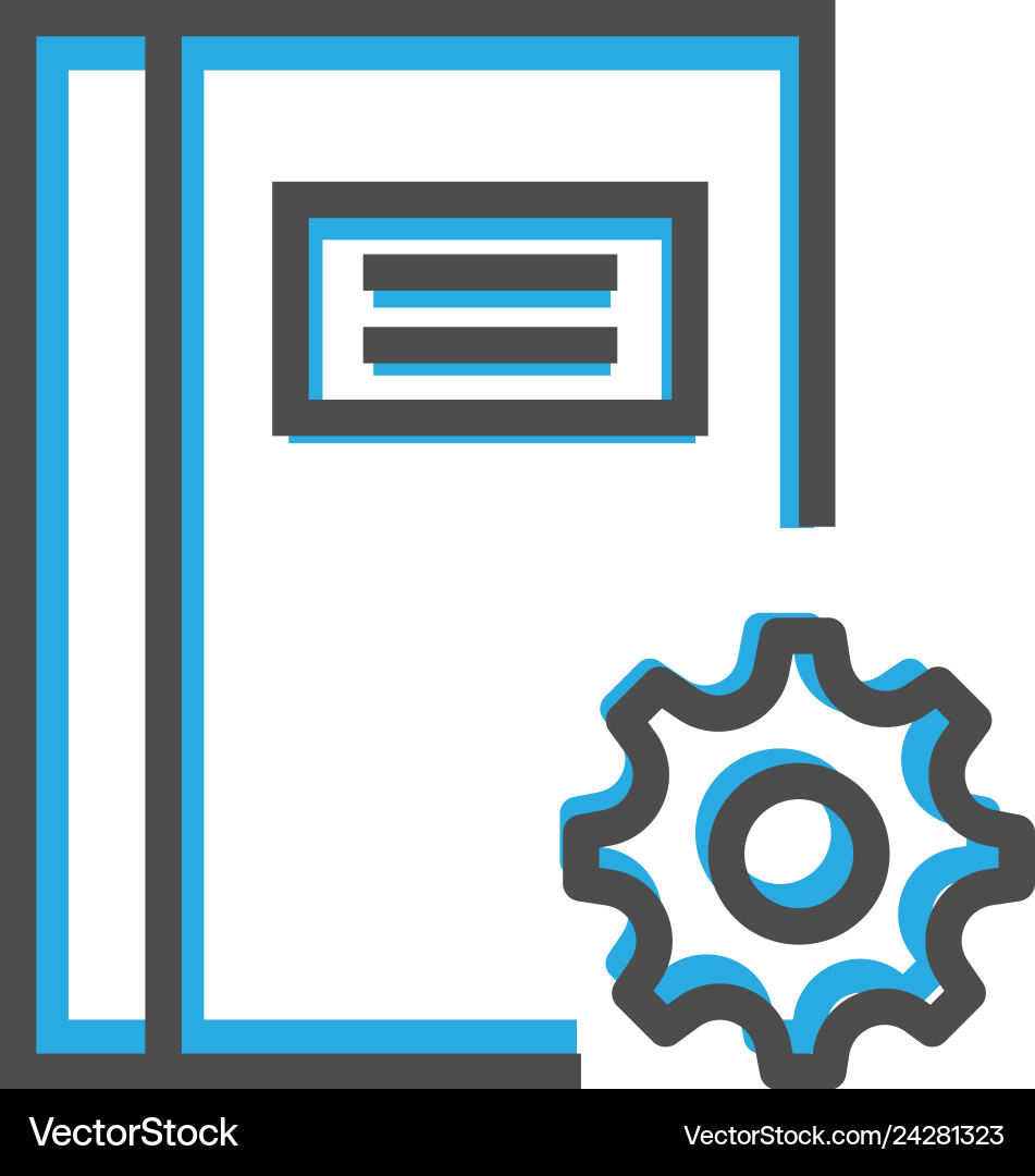 Notebook icon design interaction line Notebook icon design interaction line vector image