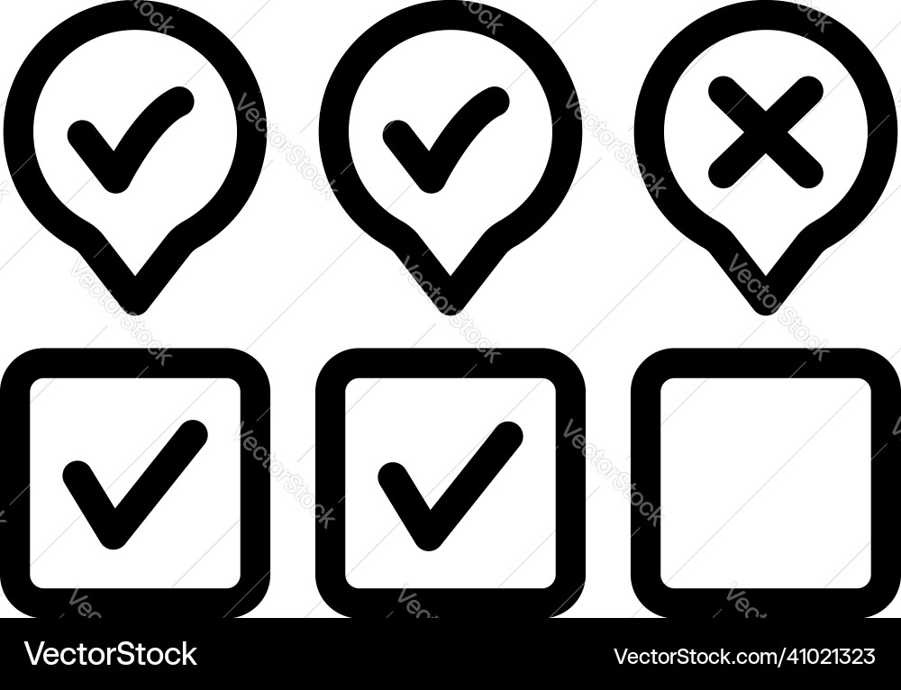 Phone app checkbox icon outline cellphone Phone app checkbox icon outline cellphone vector image