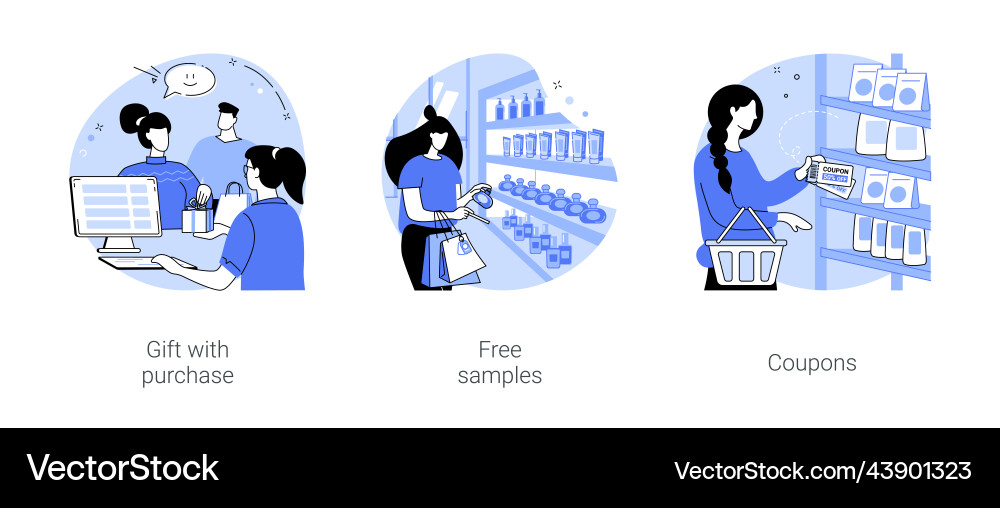 Promotion of products isolated cartoon Promotion of products isolated cartoon vector image