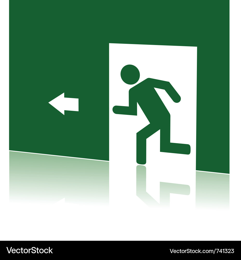 Security Exit Icon vector image