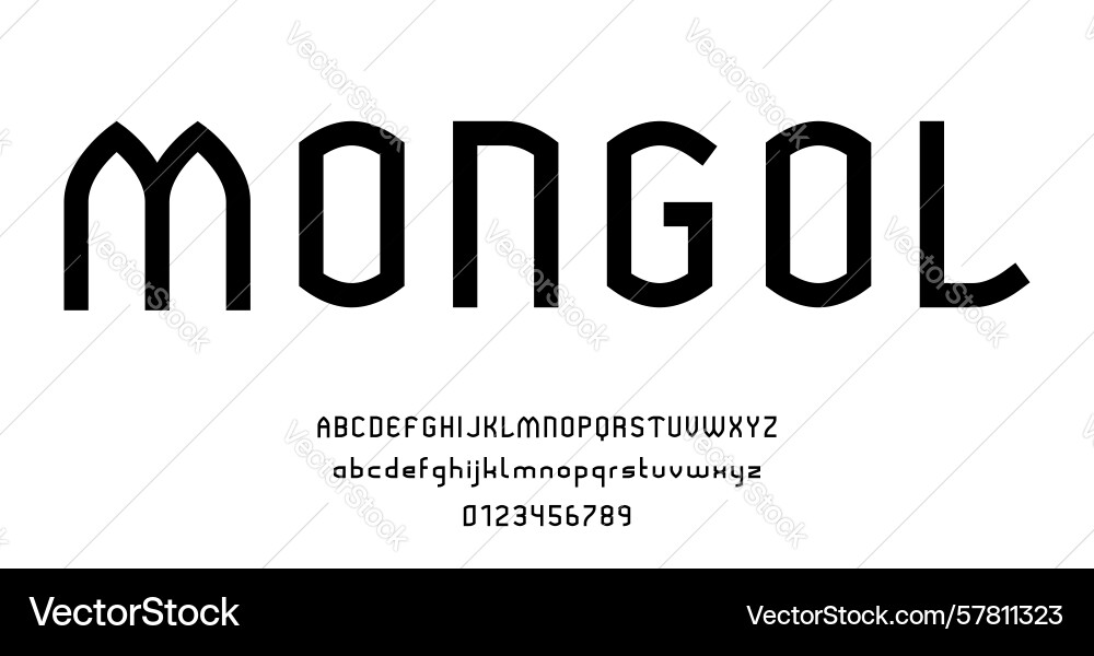 Set of alphabets font letters and numbers Set of alphabets font letters and numbers vector image