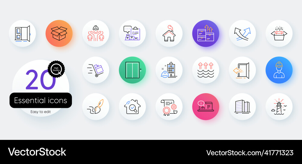 Simple set of intersection arrows buildings Simple set of intersection arrows buildings vector image