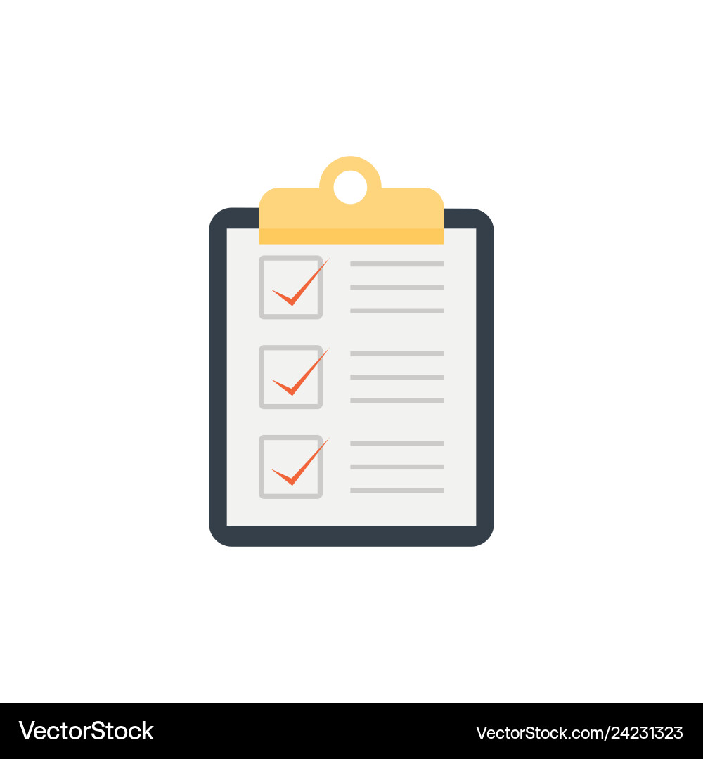 Zwischenablage Checklist Icon Vektorbild